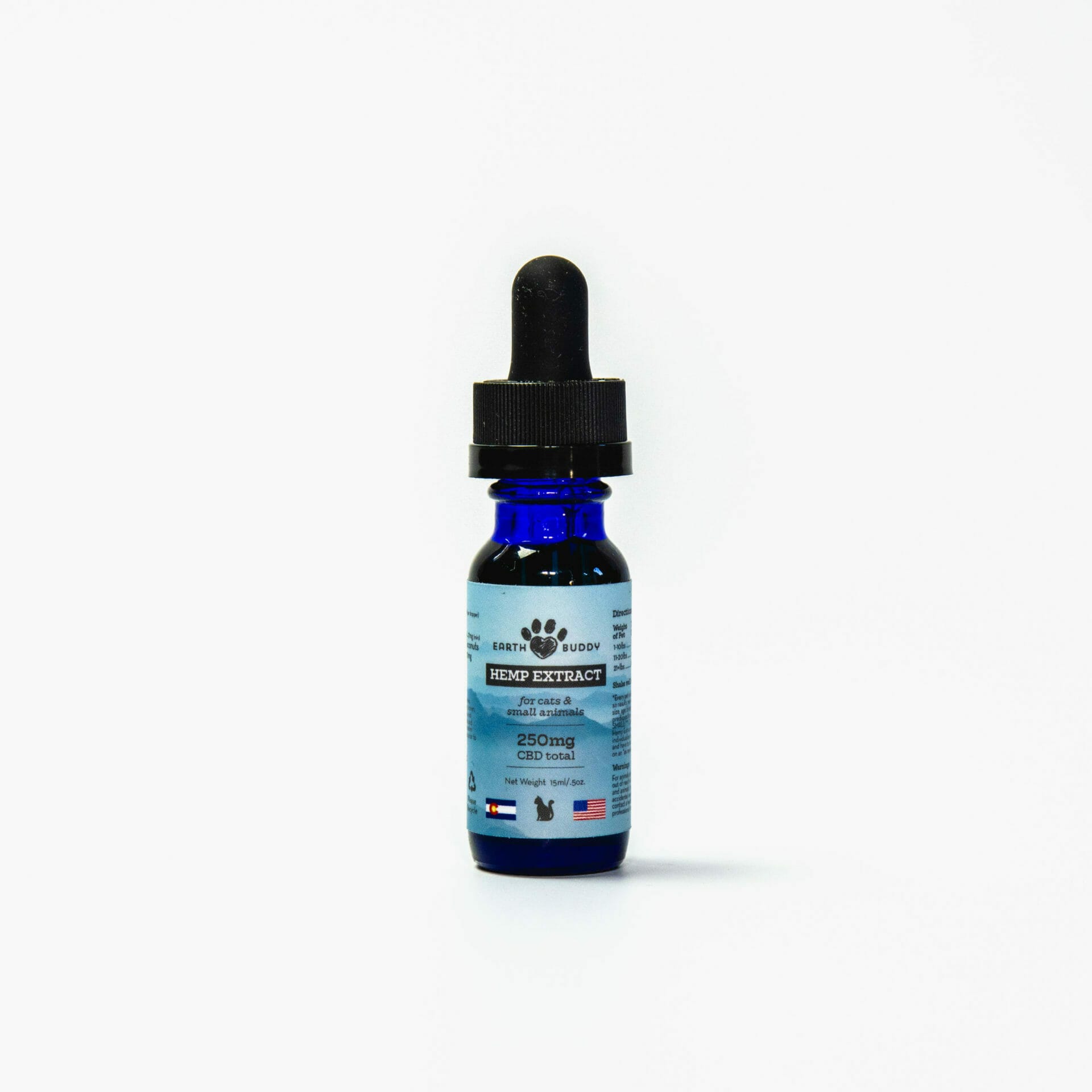 250mg CBD Oil for Cats & Small Dogs - Earth Buddy