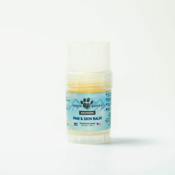 clear tube of Earth Buddy skin and paw balm for paws