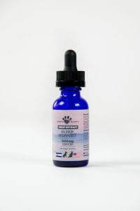Earth Buddy hemp extract CBN Sleep Support product in a dropper bottle.