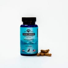 Earth Buddy functional mushrooms with CBD for dogs along with CBDV.